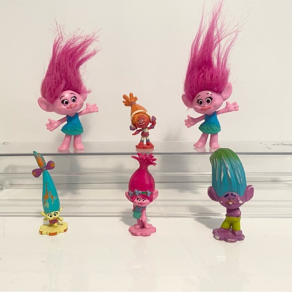 Trolls The Movie Toy Figures Dolls Lot Poppy Creek Smidge DJ Suki Cake Toppers